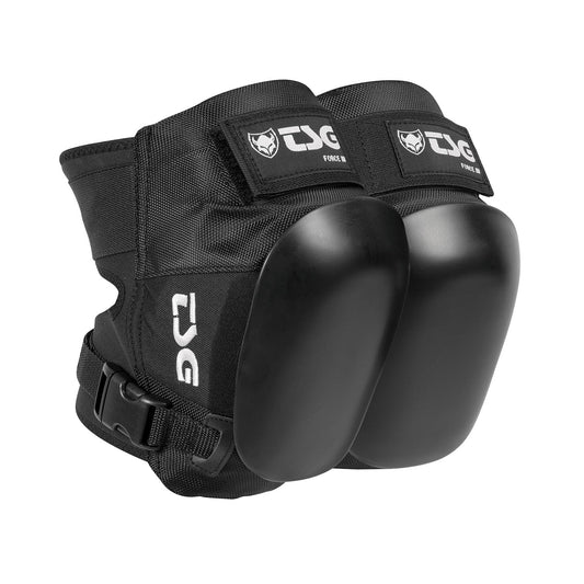 TSG Knee Pads Force III Kneepads - Skateboard, Hardshell, EVA Foam, Protective Gear, Crash Protection, Replaceable PE Cap, Tear Resistant Nylon, Certified, Open Back, Adults, Swiss Design