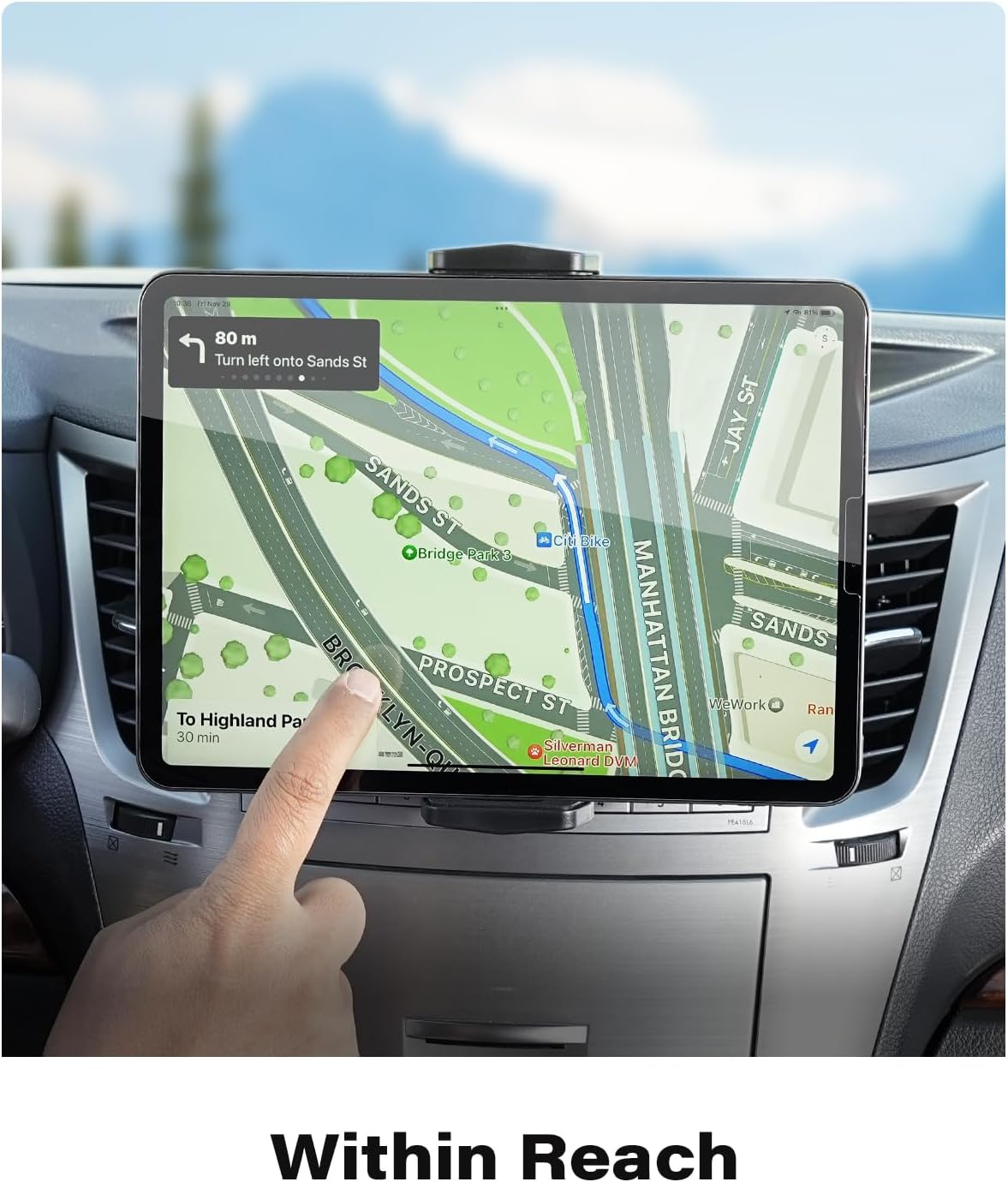 APPS2Car 2-in-1 4.7-13" 12.9" 13" 360 for Sturdy iPad Holder for Car CD Slot Tablet Mount, Universal Holder for iPad