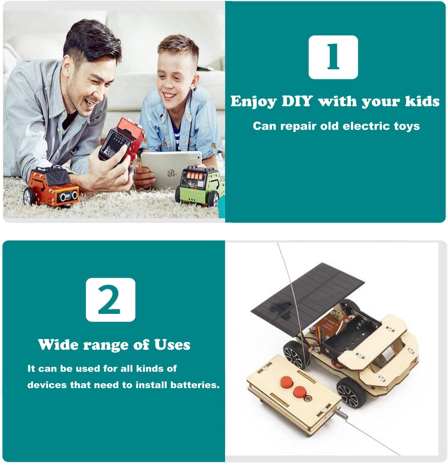 Harniruco 20 LifHap Pairs AA AAA Batteries Metal Battery Spring Contact Plate Replacement for Remote Control Battery