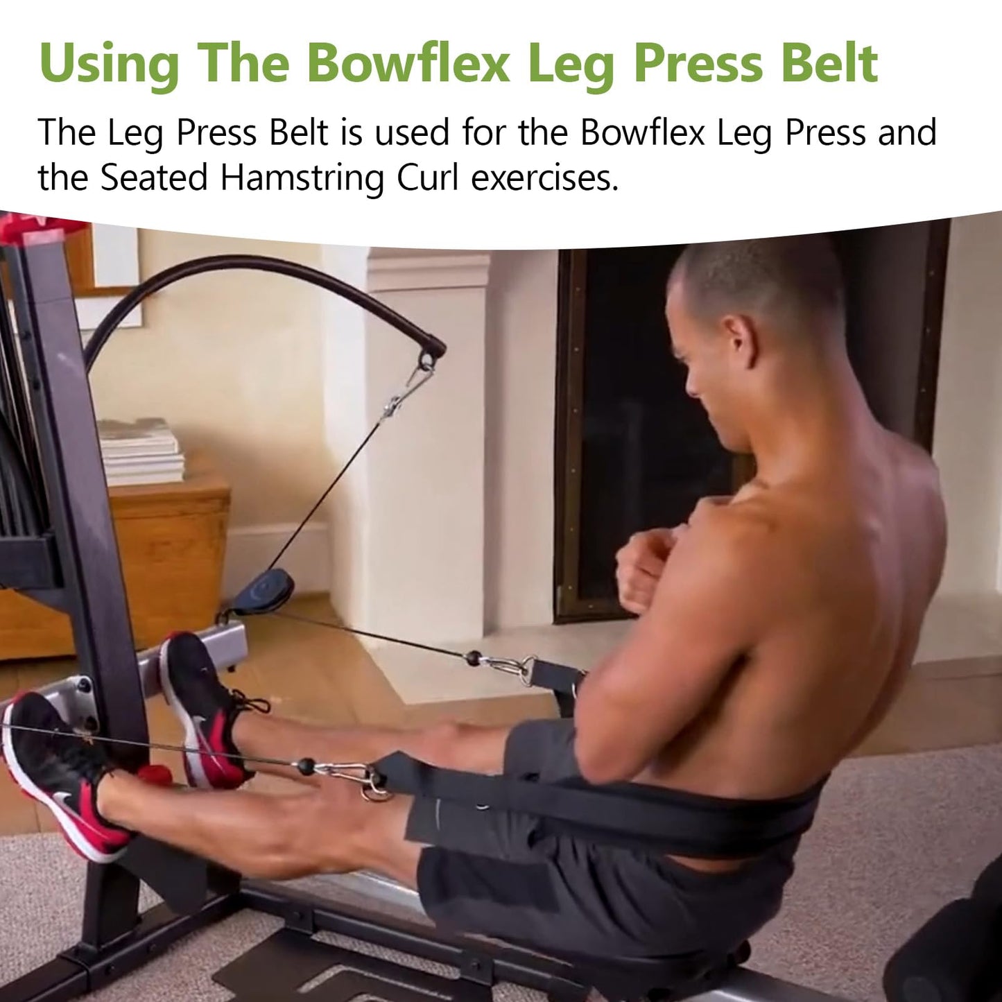 Adjustable Leg Press Rowing Belt Strap for Bowflex Pr1000 & Most Home Gym Leg Attachment Replacement