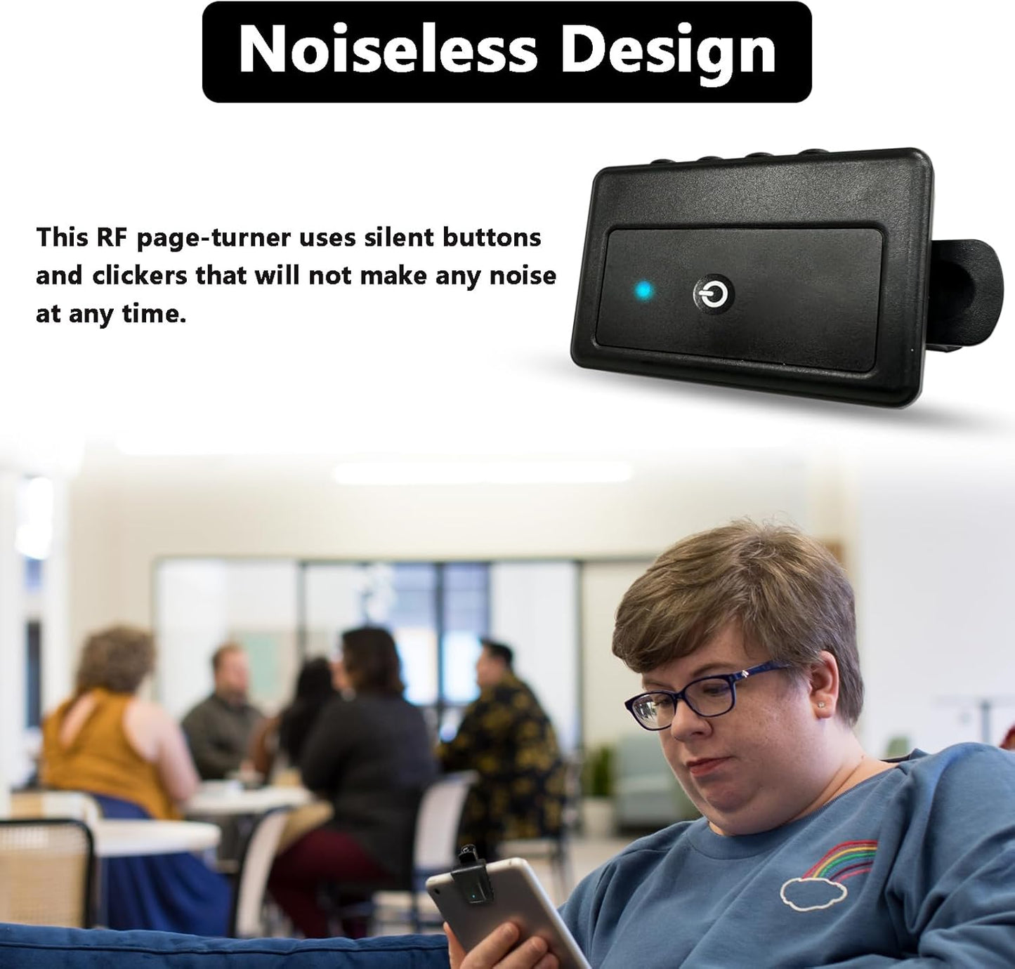 MuagoChic Remote Control Page Turner for Kindle Reading-Remotely Click Page Turner for iPhone.iPad,Taking Photos
