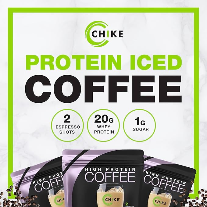 Chike Sweet Cream High Protein Iced Coffee, 20 G Protein, 2 Shots Espresso, 2 G Sugar, Keto Friendly and Gluten Free, 14 Servings (17.8Ounce)