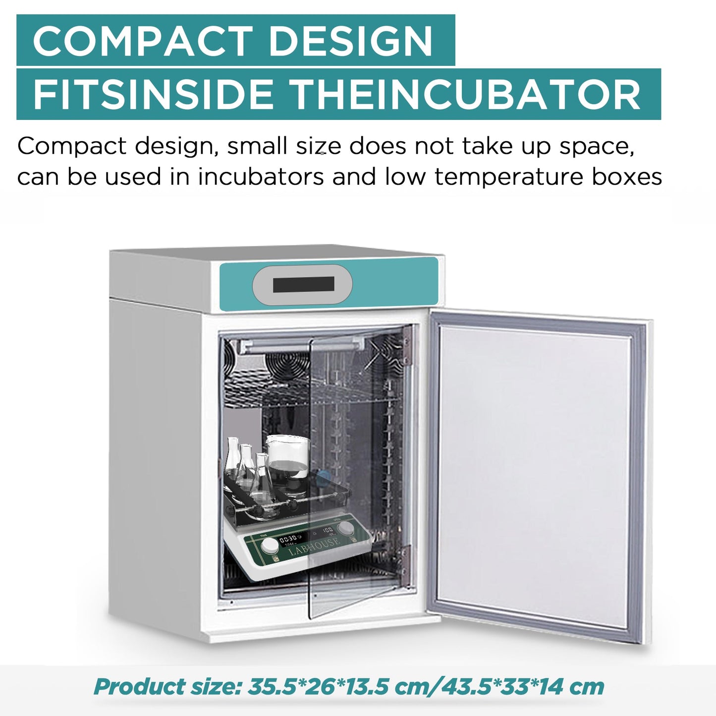LABHOUSE Lab Digital Orbital Shaker Mixer | 9.85"x9.85" Plate Size Adjustable Speed 40-200RPM Capacity 2KGS | Timed and Continuous Modes Rotator Shaker for Laboratory