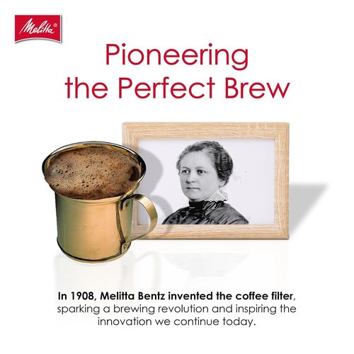 Melitta #4 Cone Coffee Filters - Natural Brown, 480 Total Filters, Compostable & Tear-Resistant, Fits 8-12 Cup Makers