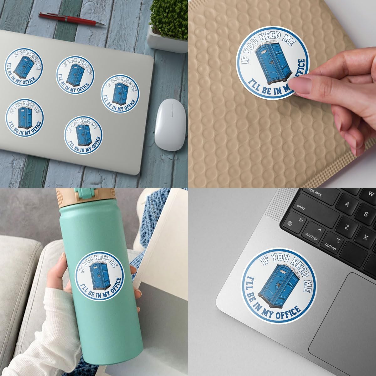3 Toolboxes, 3 Inch Pcs Funny Porta Potty Sticker If You Need Me Ill Be in My Office Decal, Construction Humor Vinyl