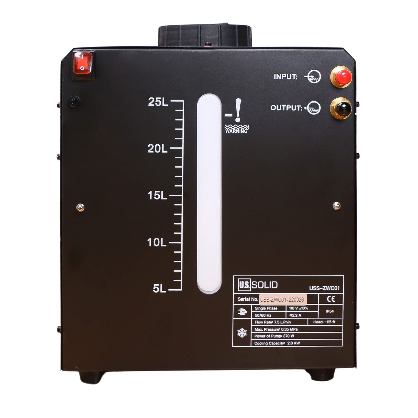 U.S. Solid Water Cooler 25L - Tig Welder Torch Water Cooling Machine - Wind Tunnel Heat Dissipation System TIG MIG Welder with Transparent Window - Improved Cooling Effect - Non-Leak Design