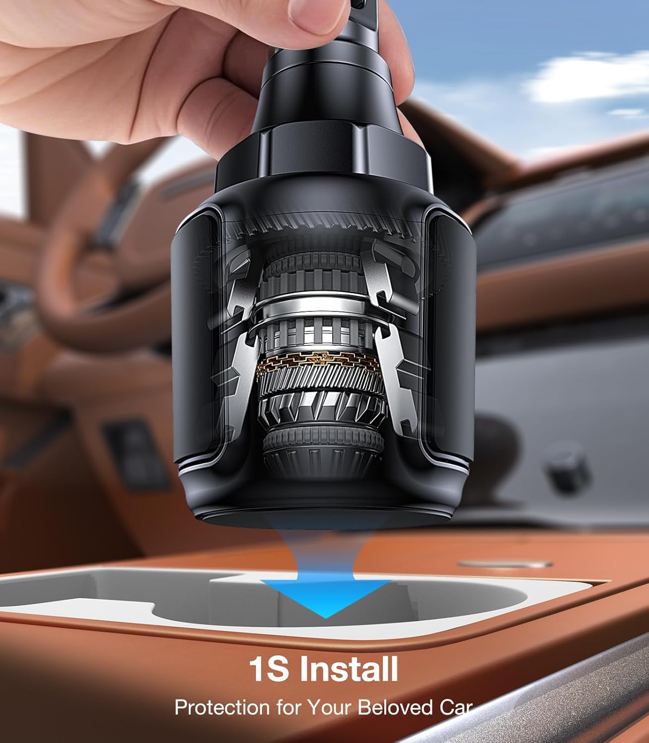 Coolpow Cup Holder Phone Holder for Car Phone Holder Cup Holder Phone MountUltra Stable & Never ShakePhone Holders