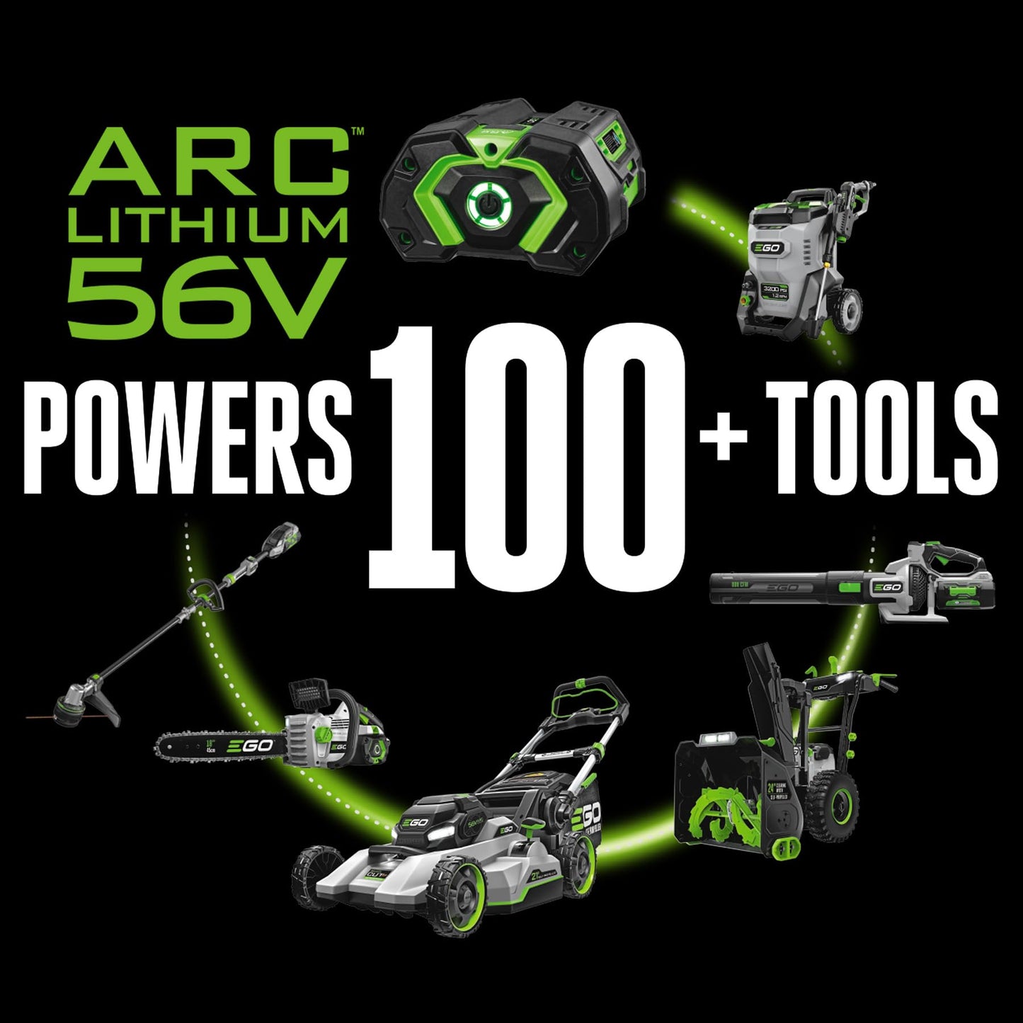 EGO Power+ Electric Riding Lawn Mower, 42" Deck Cordless Tractor, Includes (6) 56V 6.0Ah Batteries and Charger - TR4204