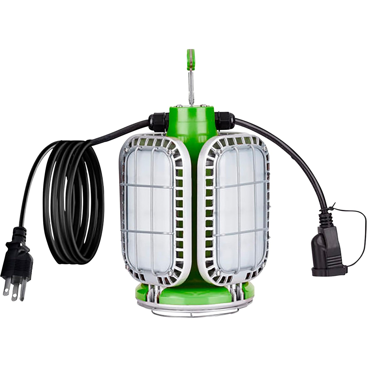 PowerSmith PTLK516-130 16,000 Lumen Temporary LED Work Light with 4 PIVOTING Panels, Quick-Mount Metal Hook, and 10 ft Power Cord-6 Unit Linkable