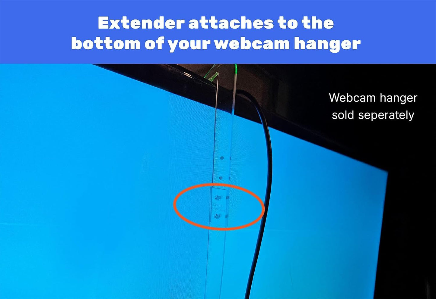Lucky Duck Tech (5") Extender for Almost Invisible Webcam Mount