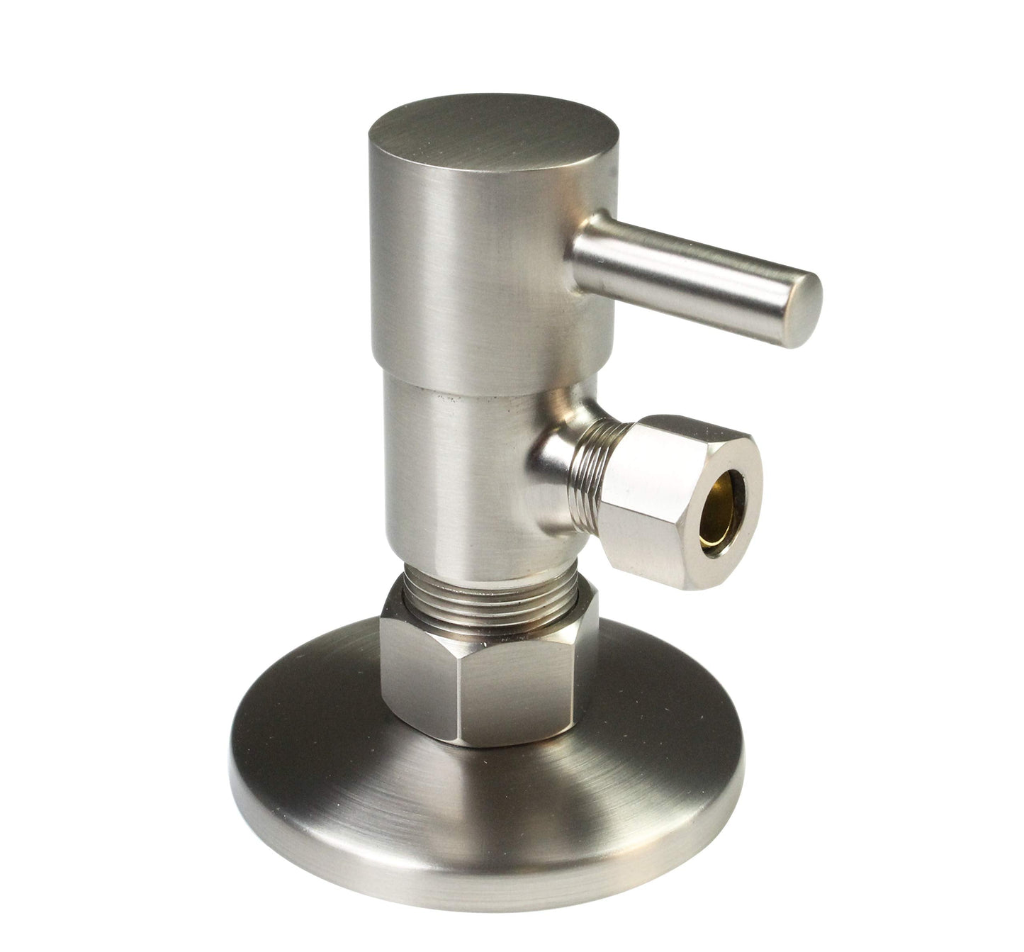 Westbrass D1938QRL-07 Freestanding Pedestal Lavatory Sink Installation Kit with Flat Trap and 1/4-Turn Lever Handles, Satin Nickel