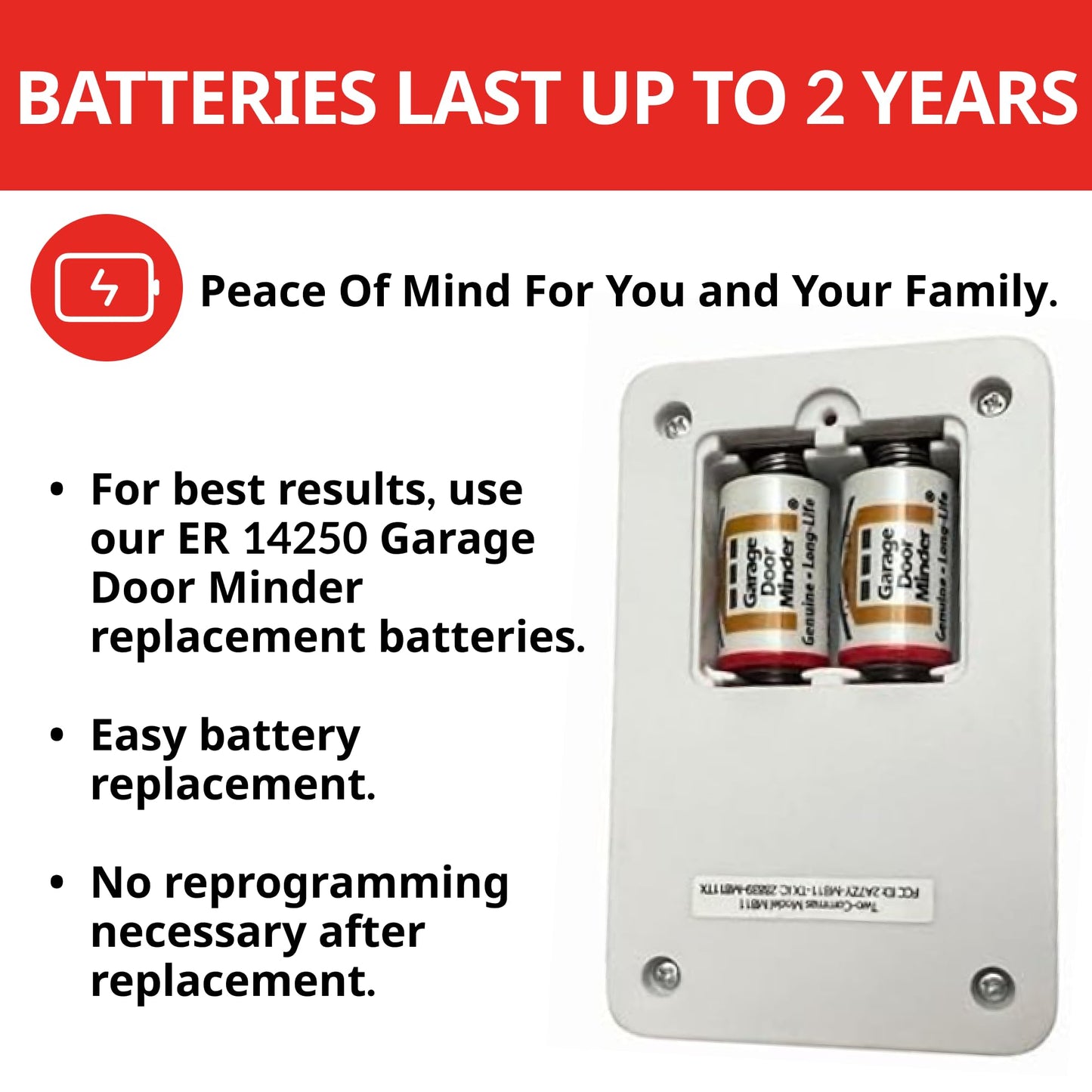 Garage Door Minder® 2 Door + 2 Room Combo Pack. 100% Wireless. No Wi-Fi. in-Home Monitor & Alert System. Installs in 2 Minutes. Great for Seniors. Monitors 2 Individual Doors.
