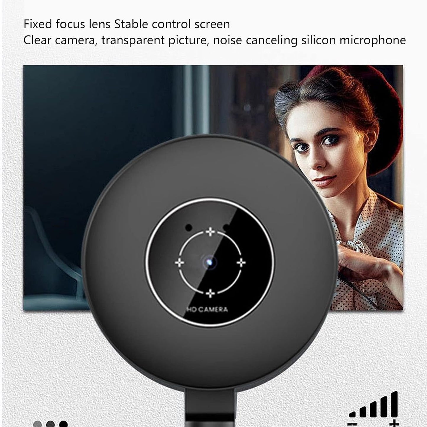 Sorandy 1080P Cmos Webcam, Adjustable USB HD Laptop Webcam for Computers, Webcam with Telescopic Pole Adopts High