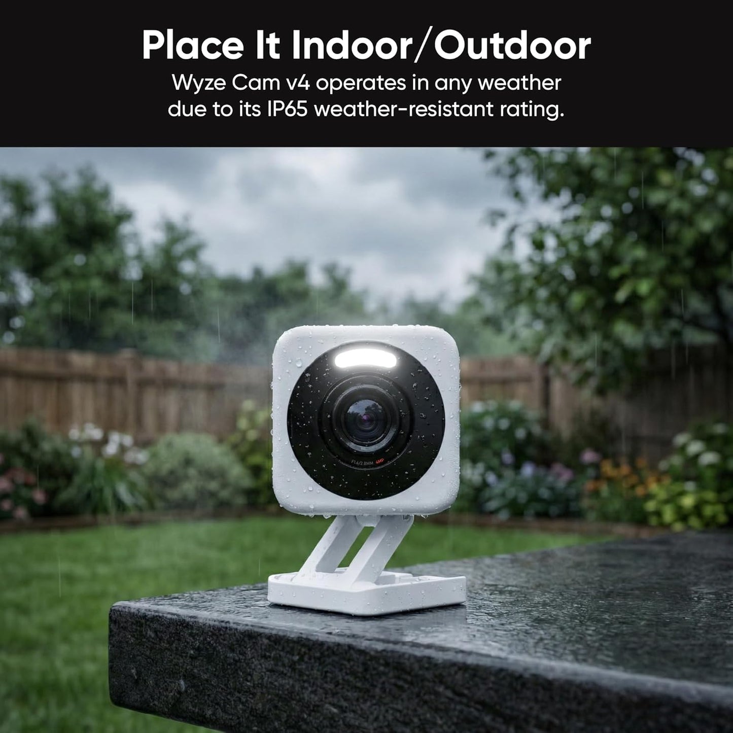WYZE v4 2.5K Cam (Latest Model), AI Security Camera, Indoor/Outdoor Cameras for Home Security, Baby Monitor & Pet
