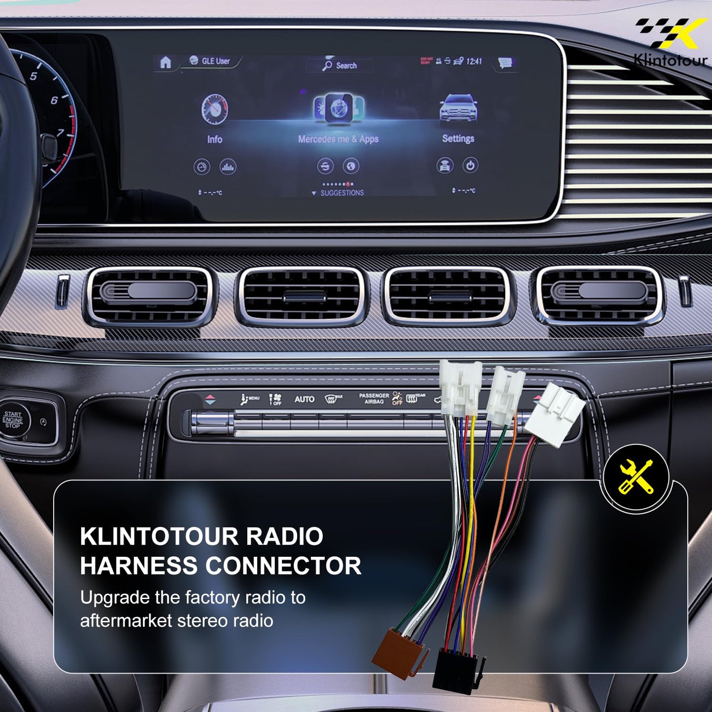 1998-2006, 20Pin RAV4 Aftermarket Radio Wiring Harness Compatible with Toyota Universal ISO Car Stereo Adapter with SWC