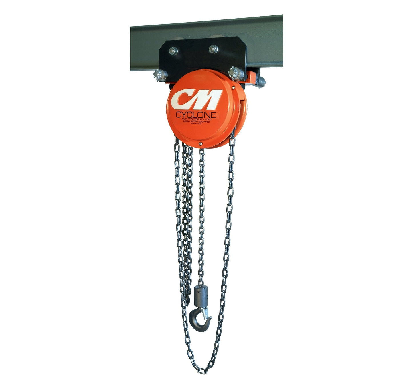 CM 4792 Cyclone Army Type Manual Plain Trolley Hoist