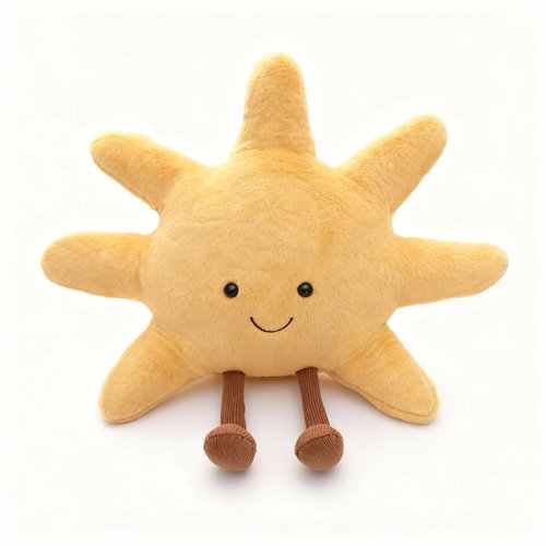Annshein 1 lb Weighted Sun Plush Pillow - 12 inch Stuffed Animal Weighted Plush Toy, Soft Cuddle Plushie, Birthday