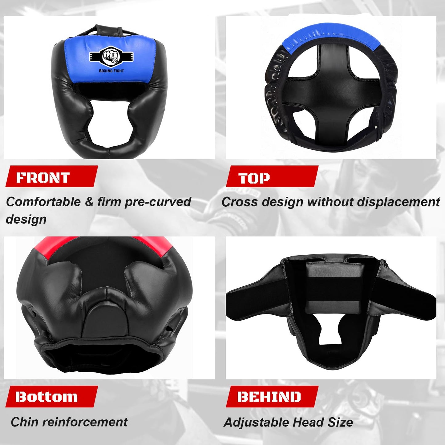 YORWHIN Boxing Headgear for Kids, Boxing Head Gear Training Sparring Safety Head Guard with Gloves, Protective Gear for MMA, Kickboxing, Muay Thai