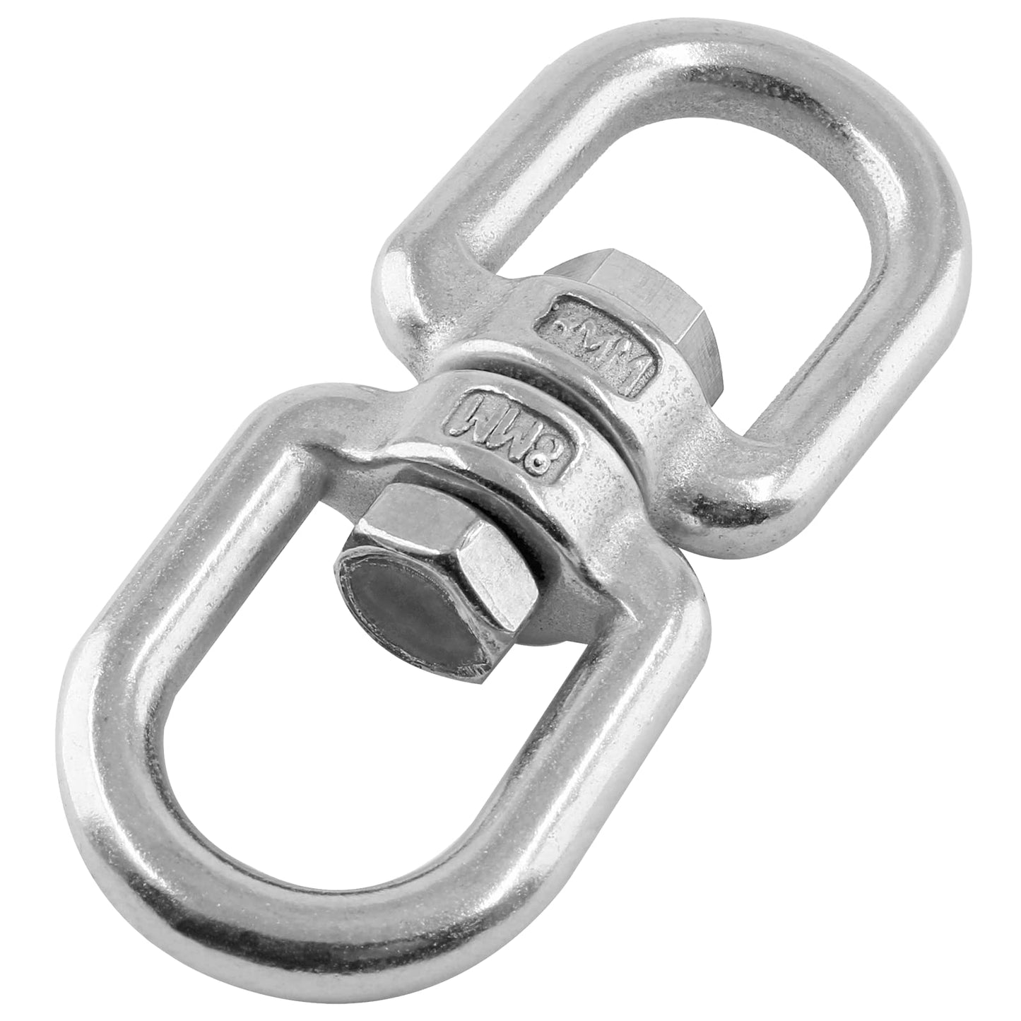 Bonsicoky Heavy Duty M8 304 Stainless Steel Swing Swivel, 360 Degree Rotational Device Hanging Accessory for Web Tree Swing, Hammock Chair, Aerial Yoga, Climbing Rope, Hold Up to 1200LB