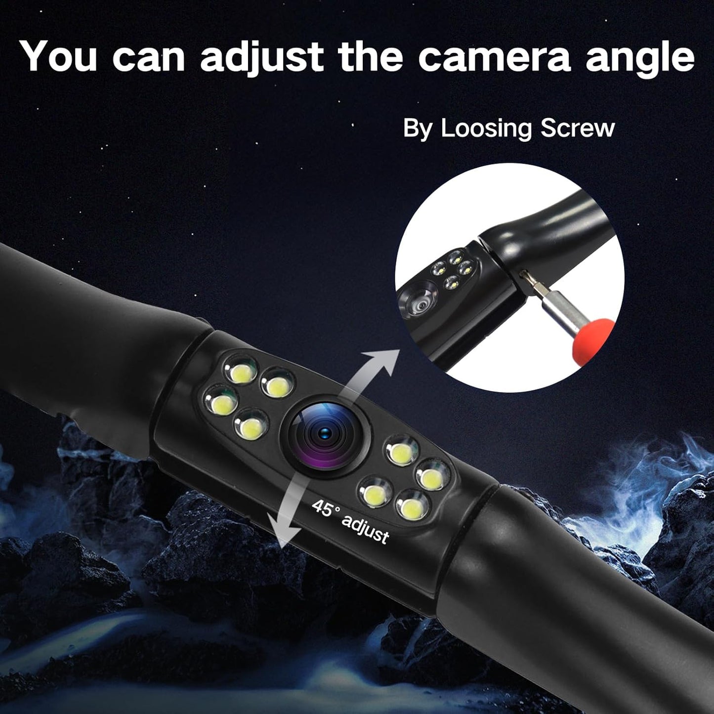 YUGUANG 1080P 170 License Plate Backup Camera, AHD Degree Wide View Angel Night Vision Guide Line On/Off Waterproof