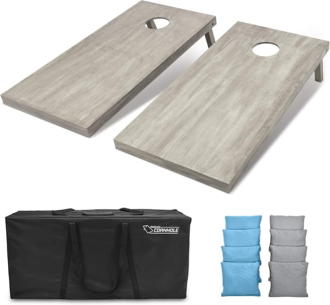 GoSports 4 ft x 2 ft Regulation Size Wooden Cornhole Boards Set - Includes Carrying Case and Bean Bags (Choose Your Colors) Over 100 Color Combinations