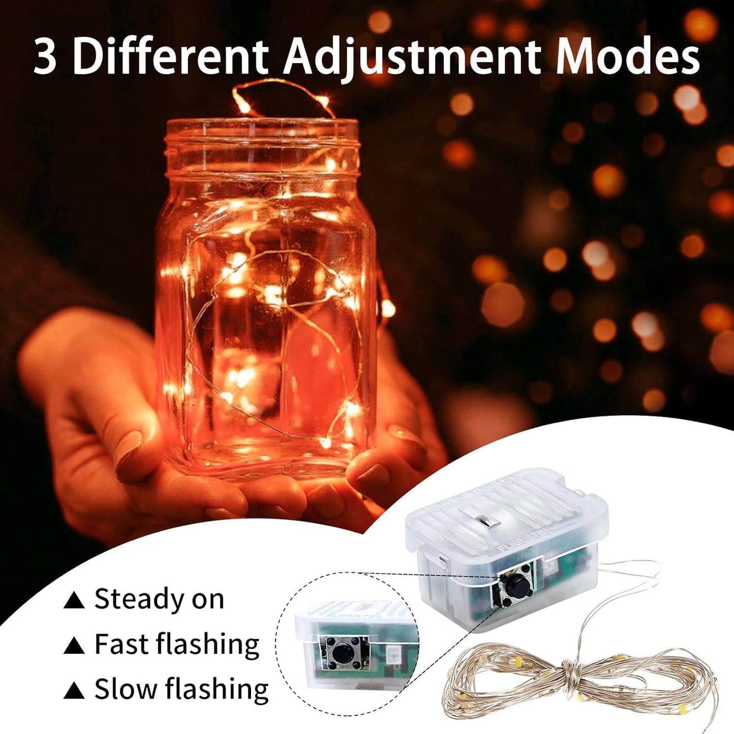 Skiennix 12 Pack Orange Fairy Lights - 7Ft 20 LED Twinkle String Lights | Battery Operated & Waterproof for Parties, Weddings, & Holidays