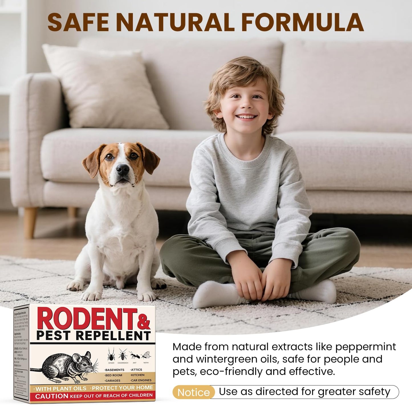 Rodent Repellent Indoor 36 Balls – Natural Peppermint Mouse Repellent, Moth Balls for Outdoor Use, Rodent Repellent Indoor for Home, Garage, Car & RV