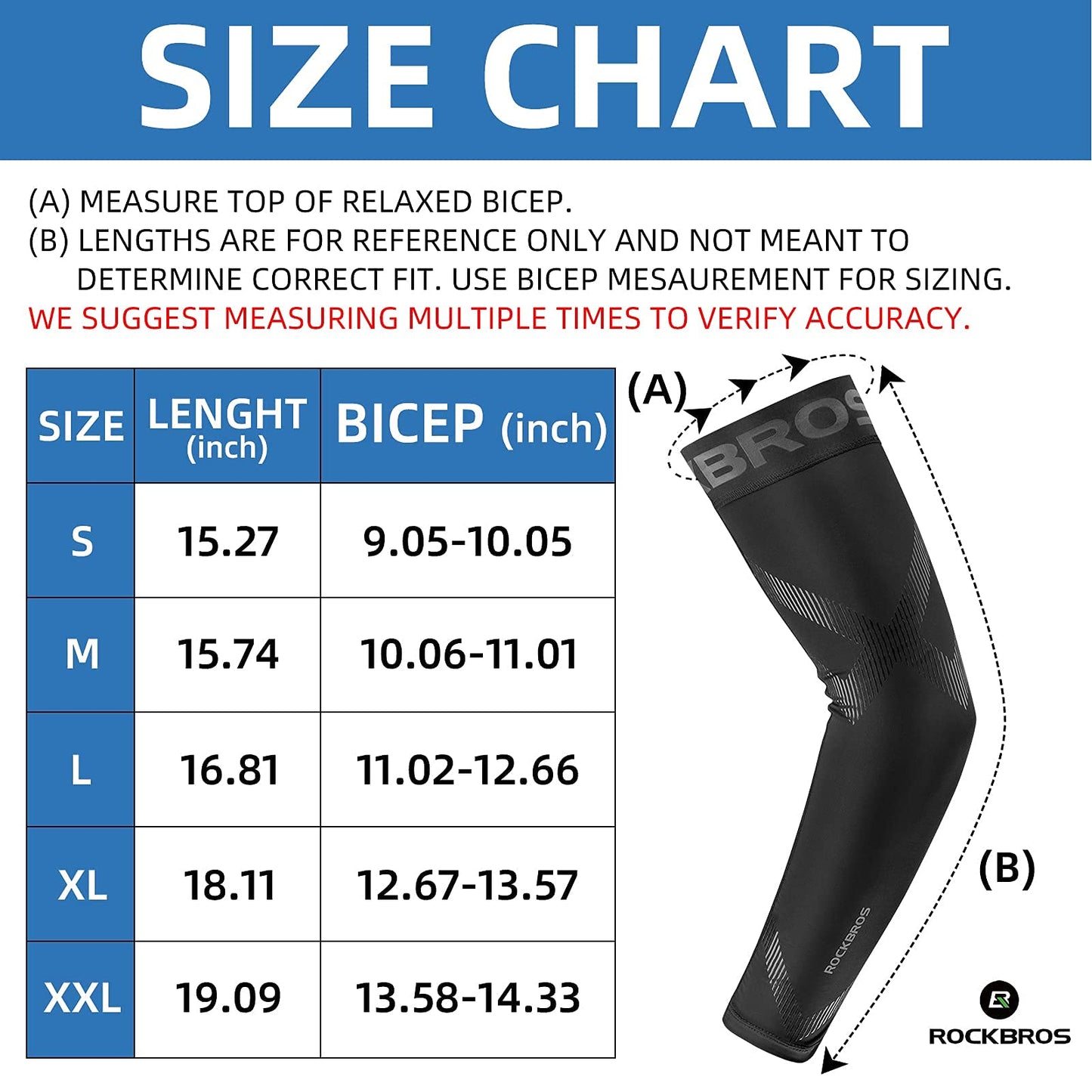 ROCKBROS Arm Sleeves for Men Women UV Protection UPF 50 Cooling Sun Sleeves Tattoo Cover