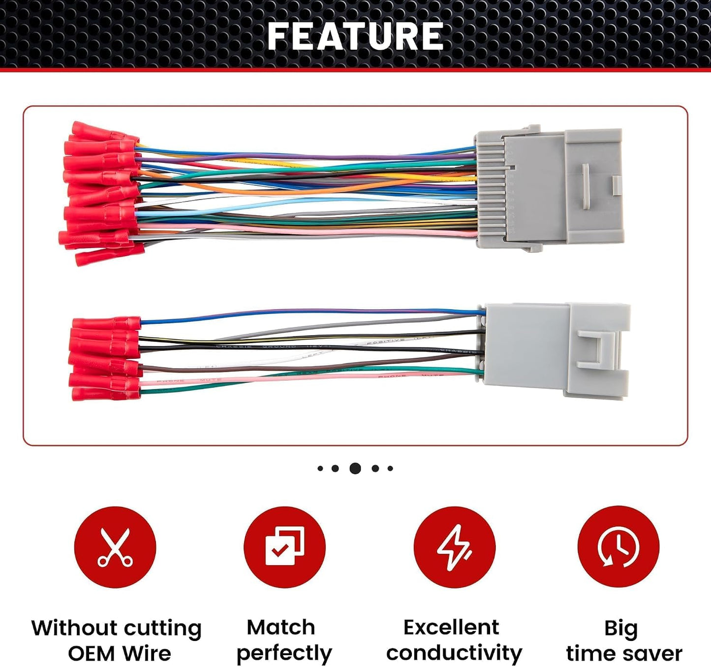 1998-2002 2002 996 RED WOLF Factory Amplifier Bypass Wiring Harness for GMC Yukon Chevy Suburban, for Porsche w/Wire