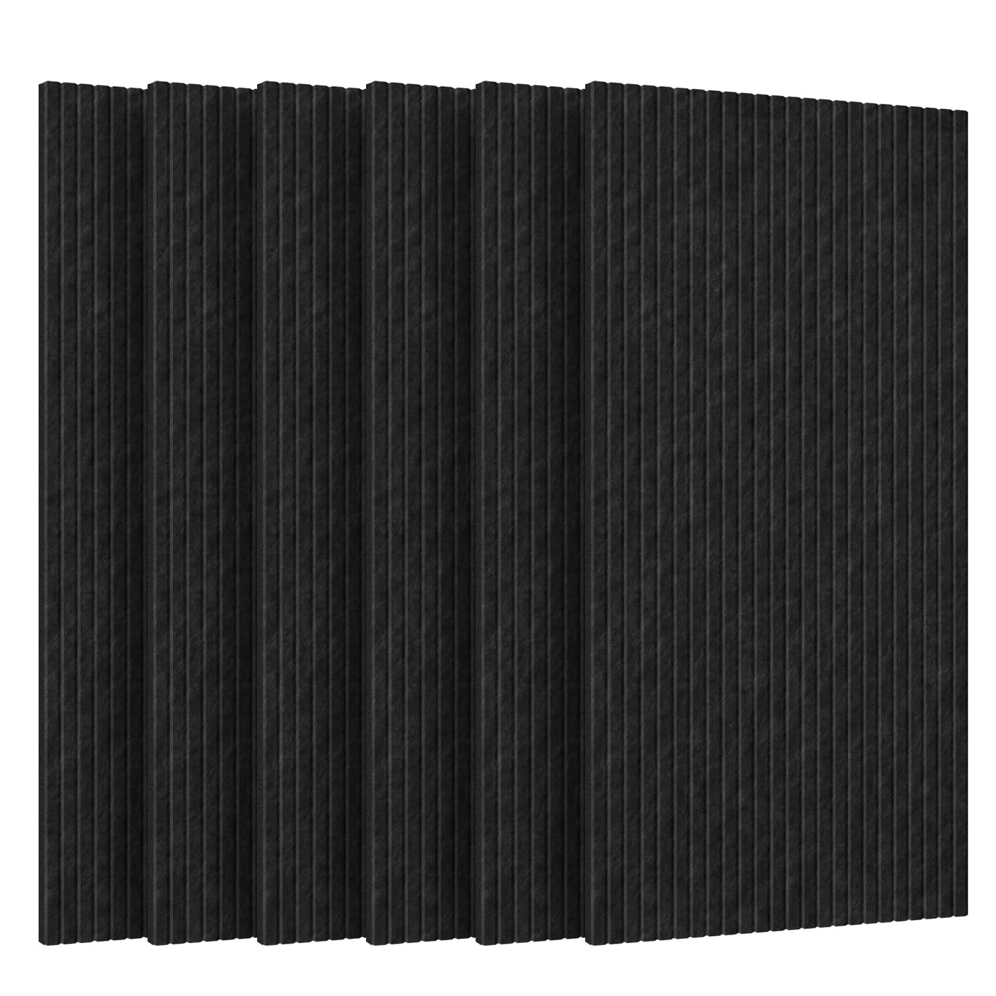 Tao.Space Acoustic 6 Pack Soundproof wall Equidistant cutting Panels, 47.2” x 23.6” x 0.4” Self-Adhesive Noise Reduction Wall Panels for Office, Home Theater, Recording Studio,Black