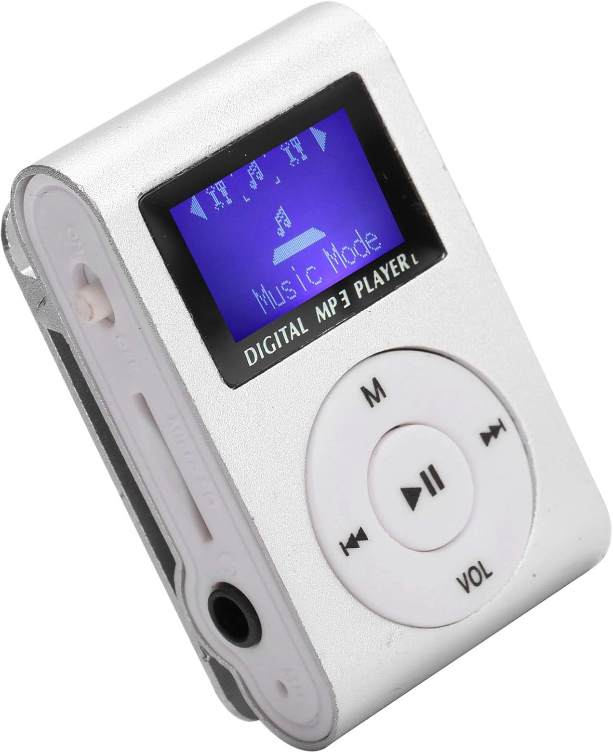 KIMISS MP3 MP3 Mp3 Music Player Sports BackClip LCD Sn Support Memory Card Player (Silver)