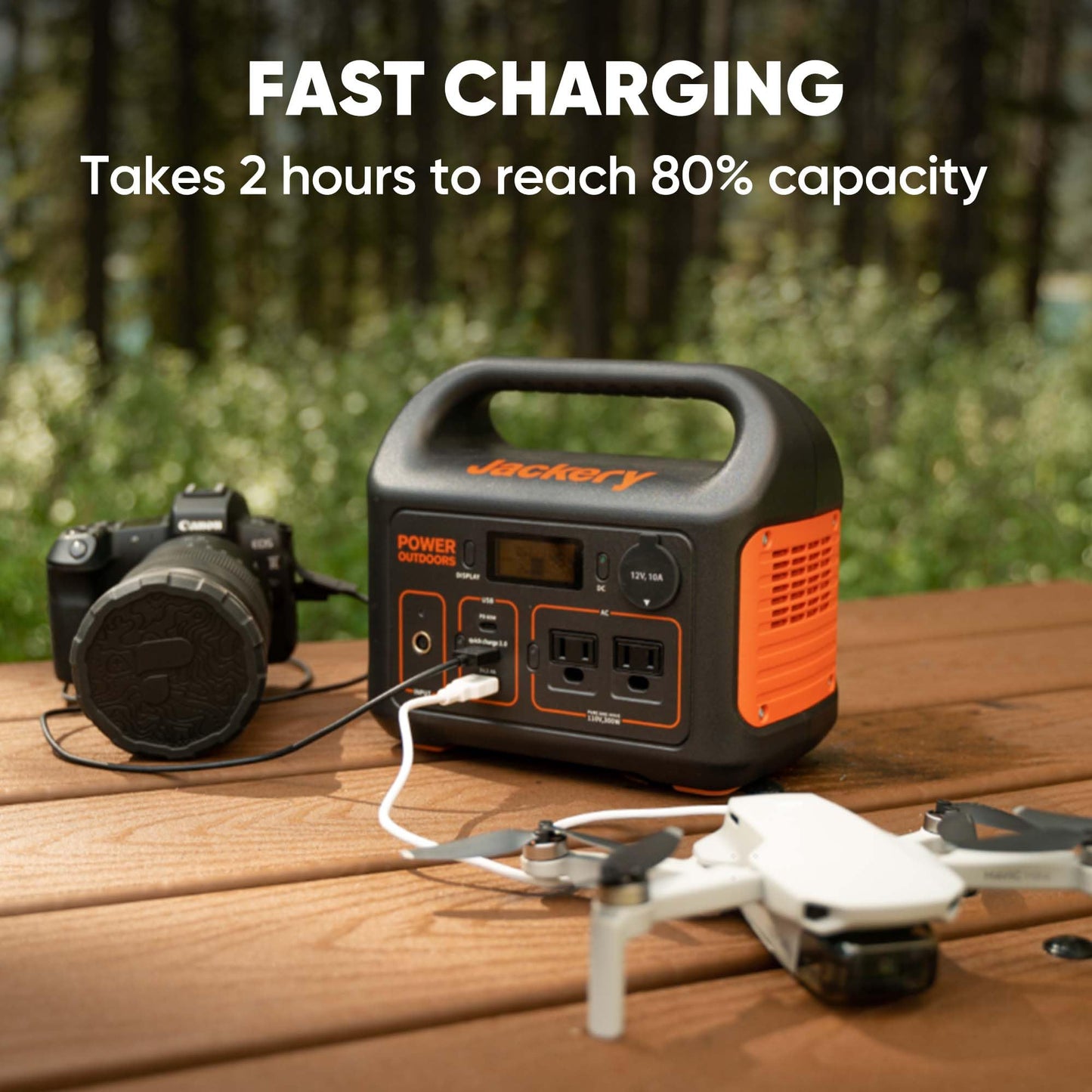 Jackery Portable Power Station Explorer 300, 293Wh Backup Lithium Battery with 40W Solar Panel, 110V/300W Pure Sine Wave AC Outlet, Solar Generator for Outdoors Camping Travel Hunting Blackout