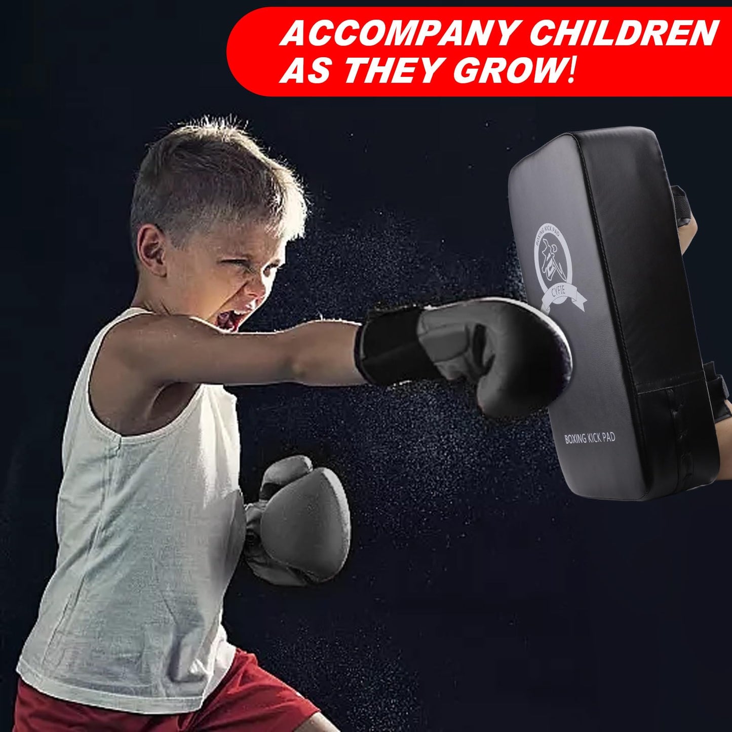 SEISSO Kickboxing Gloves Boxing Kick Pads Punching Mitts Set for Taekwondo Karate Training Target Focus Muay Thai Pads Punch Kicking Strike MMA Martial Art for Kids Adults