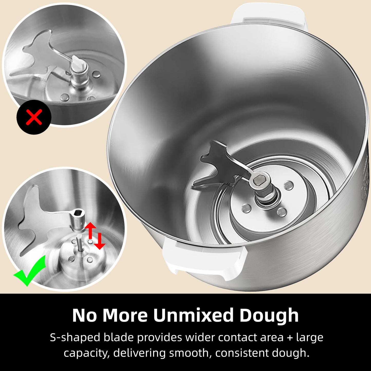 AIZIYO DoughChief, 7.4QT Dough Maker, Dough Mixer with Ferment Function, 304 Stainless Steel Bowl, Removeable lid, Face-up Touch Panel, Electric Dough Proofing Box for Pizza & Bread