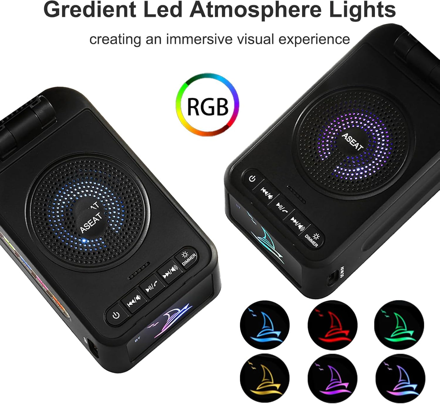 ASEAT Cell Phone Stand Bluetooth Speaker for Christmas & Everyday Use - iPhone/Android Compatible, Unique Dad/Guy Gifts