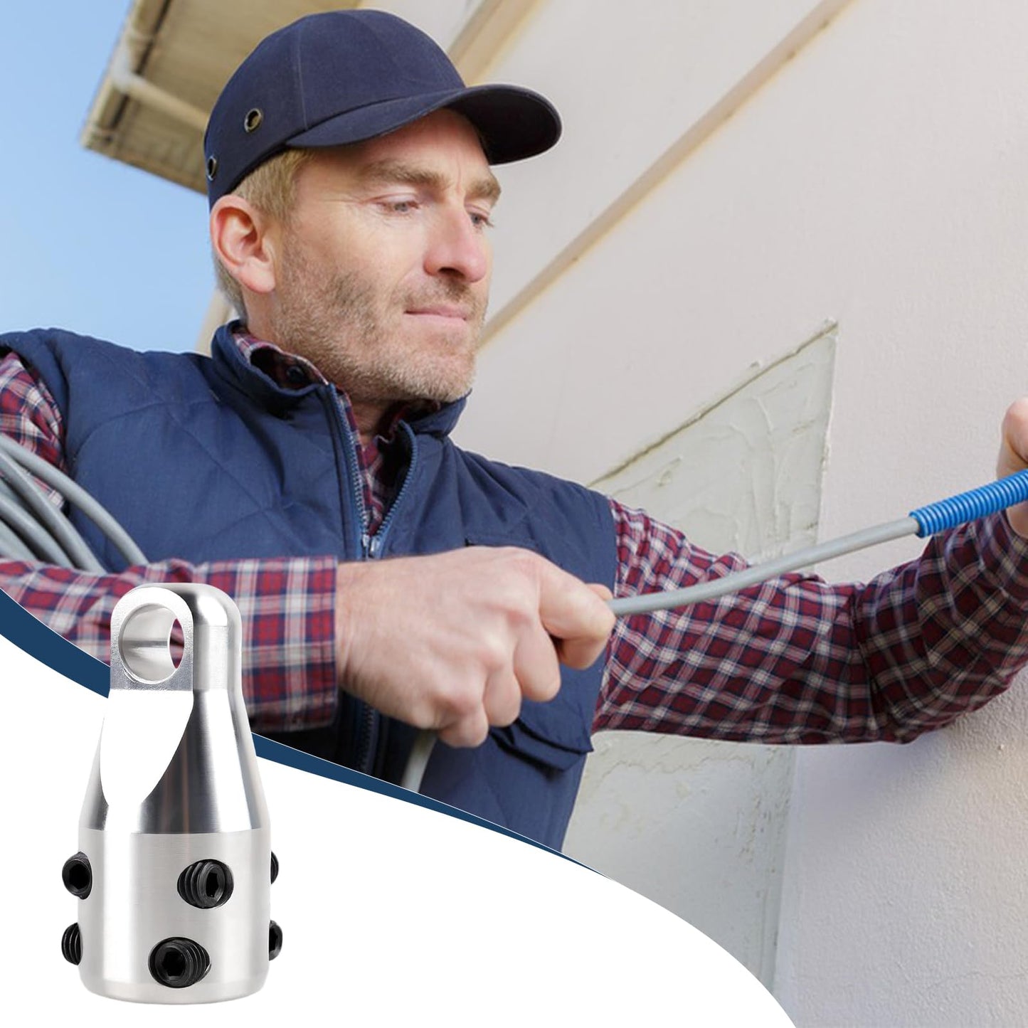 PakaLife 69705 Wire Puller,Electrical Cable Puller,Wire Pulling Tools Head For Electricians,Wire Tugger
