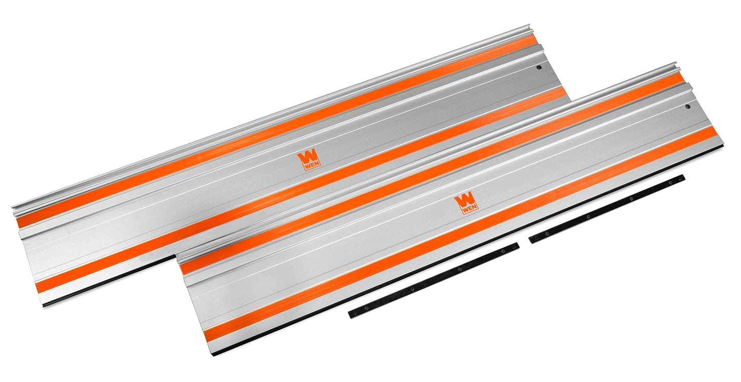WEN 7.25-Inch Track Saw (CT1274) and 110-Inch Track Saw Track Guide Rail Bundle
