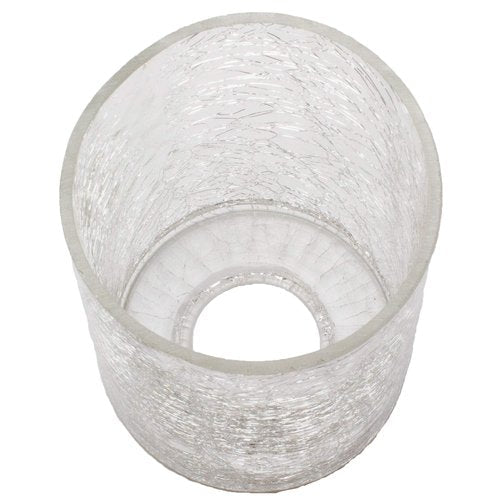Crack Finish Glass Lamp Shade, 3 Pack LEDupdates Clear Crackle Finish Cylinder for Light Fixture Shade Replacement 1" 5/8 fitter
