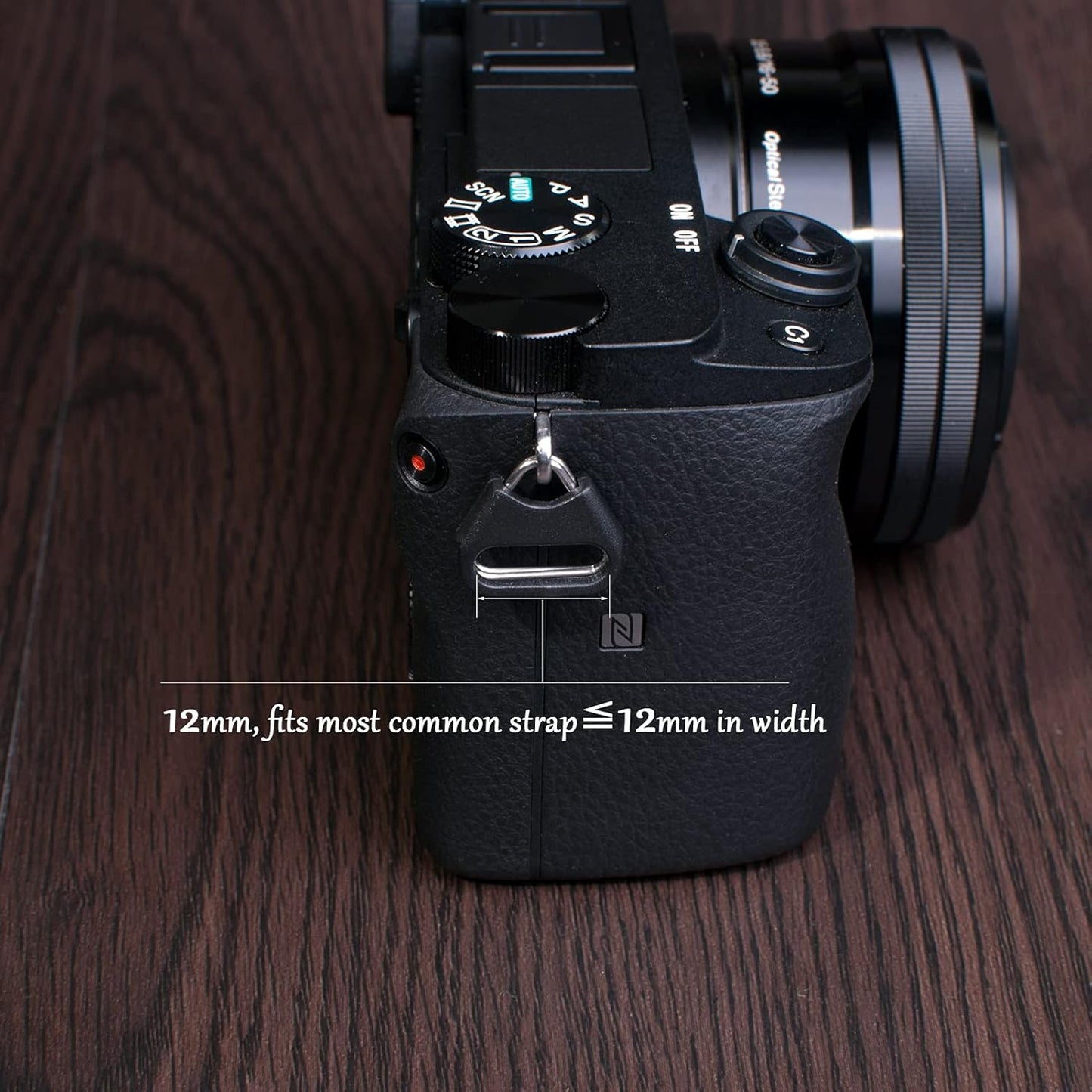 12mm(2 VKO Lug Ring Camera Strap Triangle Split Ring Hook + Plastic Cap for SLR D-SLR Rangefinder Mirrorless Camera