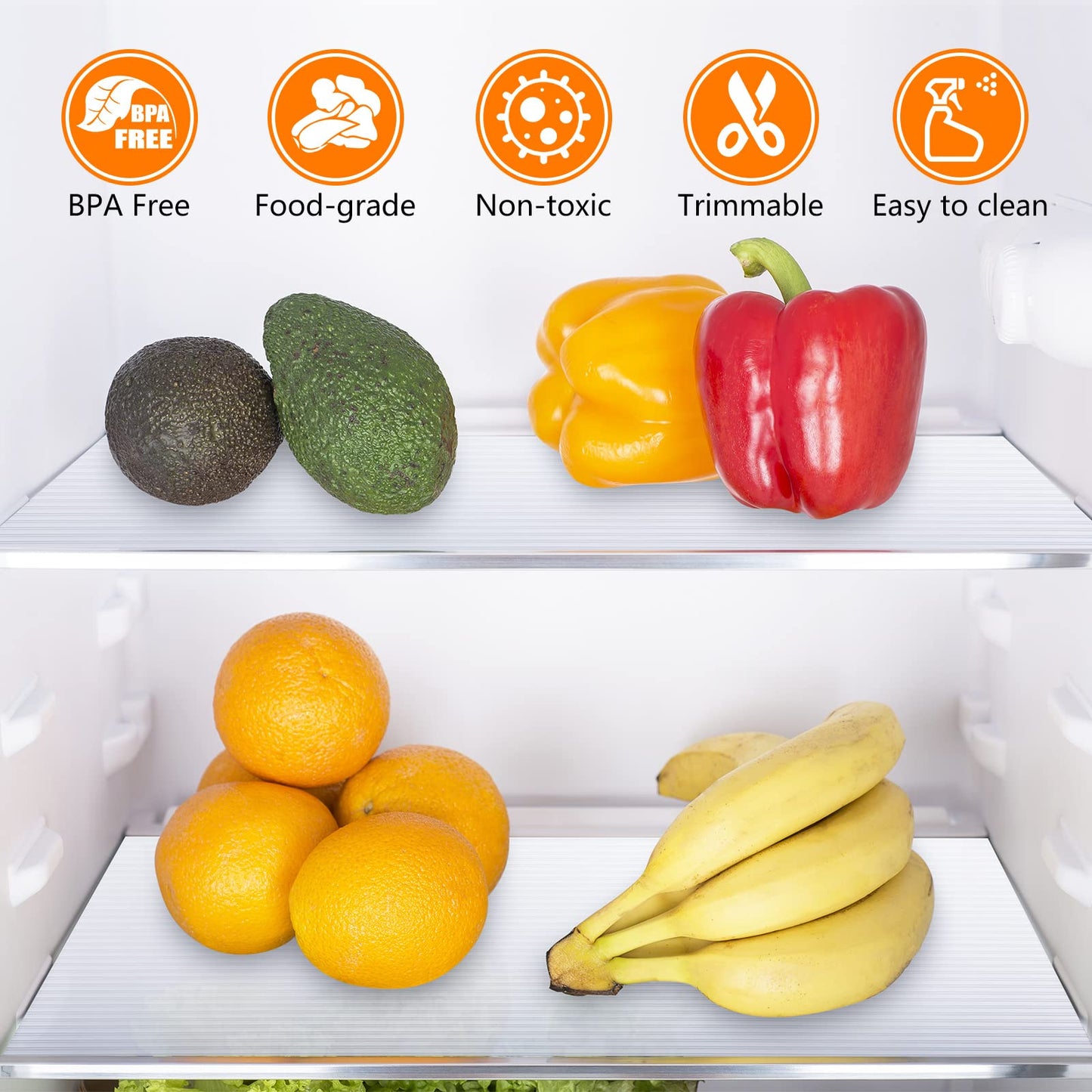 Shelf Liners for Kitchen Cabinets Non Adhesive Drawer Liner EVA Material Cupboard Mat Refrigerator Mats Washable Fridge Liner for Cabinet, Storage and Desks 23.6 x 393.7 Inches Black