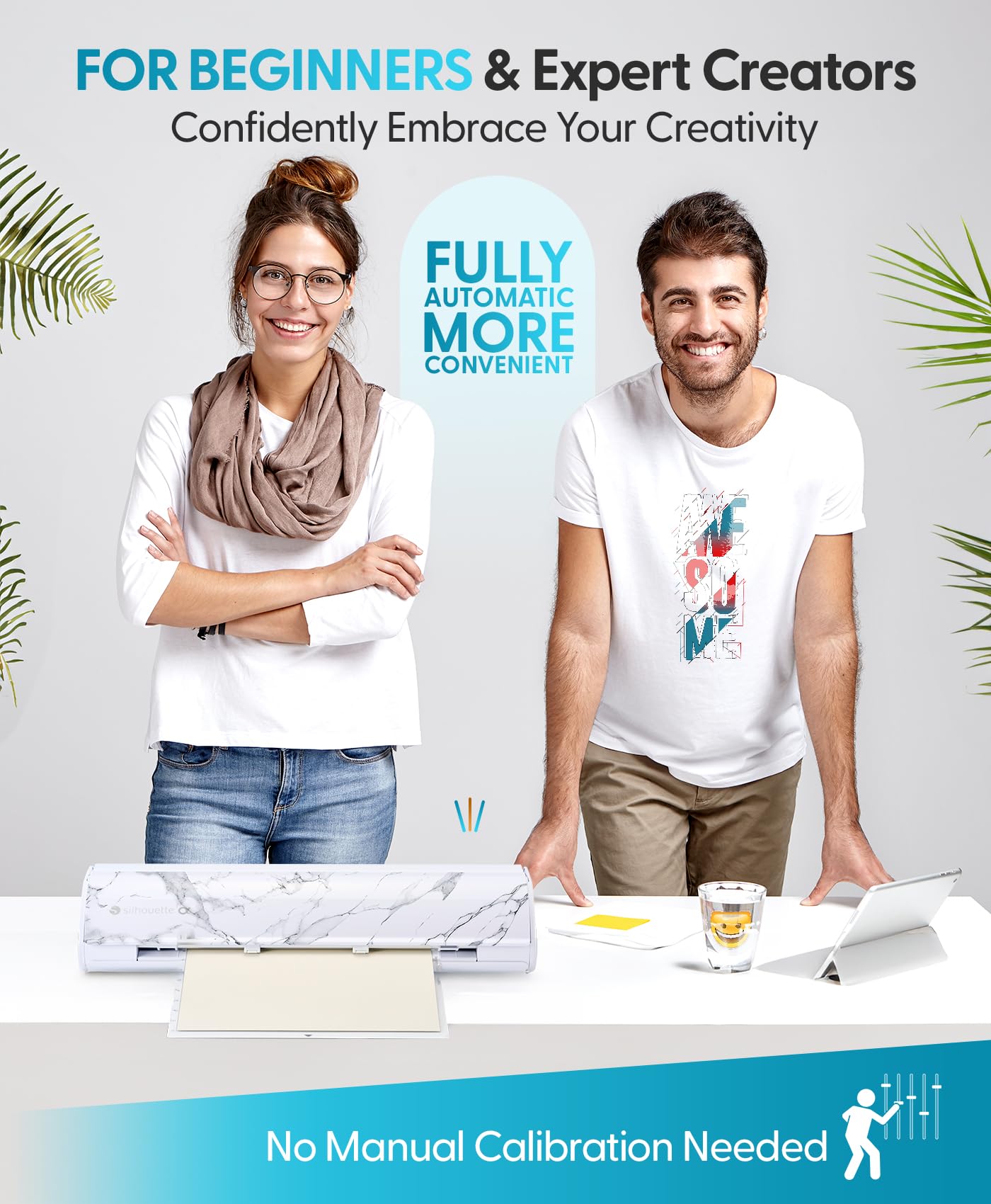 Silhouette America Cameo 5 Alpha (α) Smart Cutting Machine, Bianco Carrara (Deluxe Bundle) - Includes Studio Software, 36 Vinyl Rolls, PixScan Mat, Tool Kit & 25 Free Designs for DIY