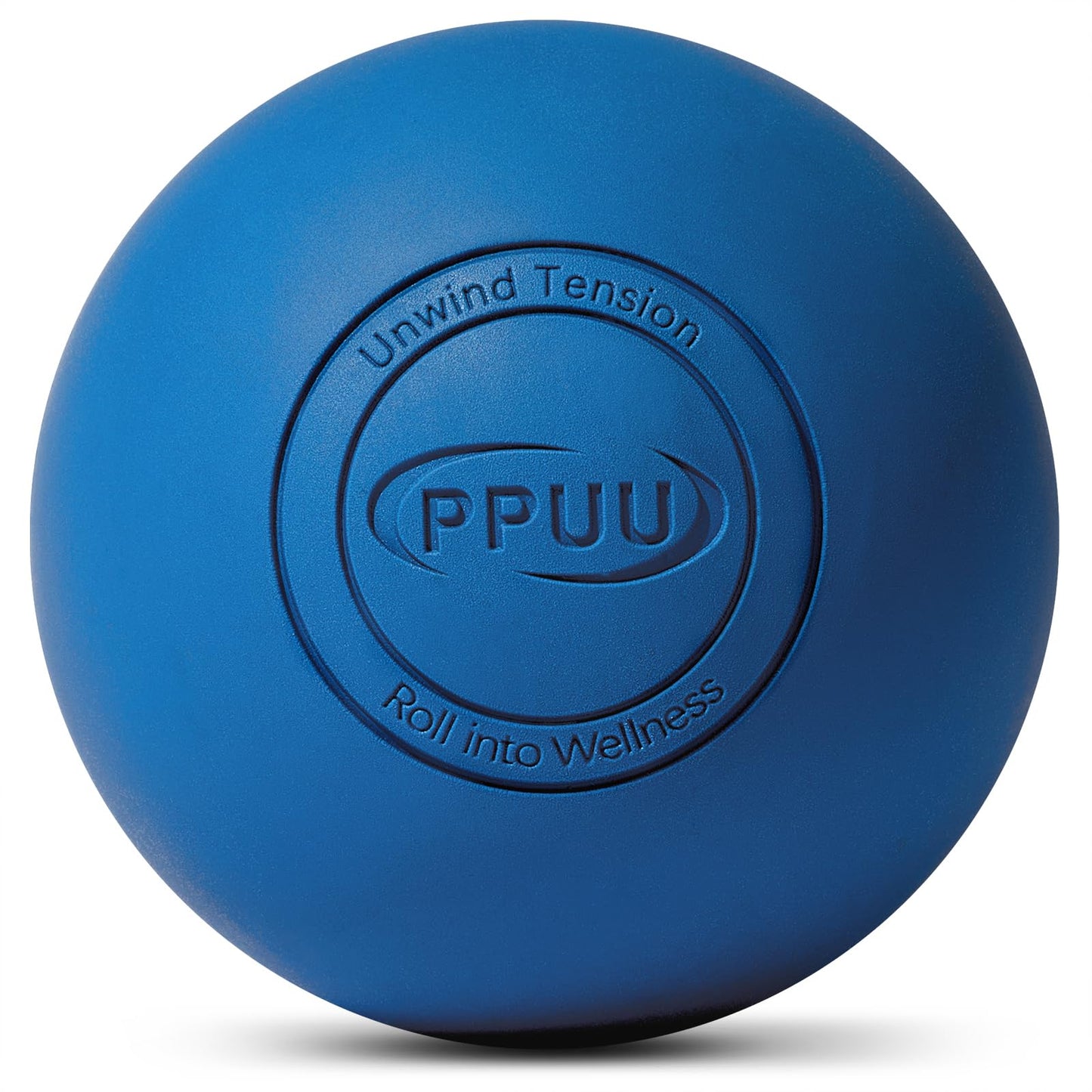 Lacrosse Ball Massage Ball for Myofascial & Trigger Point Release, Muscle Knots, Yoga Therapy – Improves Joint Mobility & Relieves Pain – Back, Neck, Chest, HIPS, Legs – 2.5-Inch Solid Blue Rubber