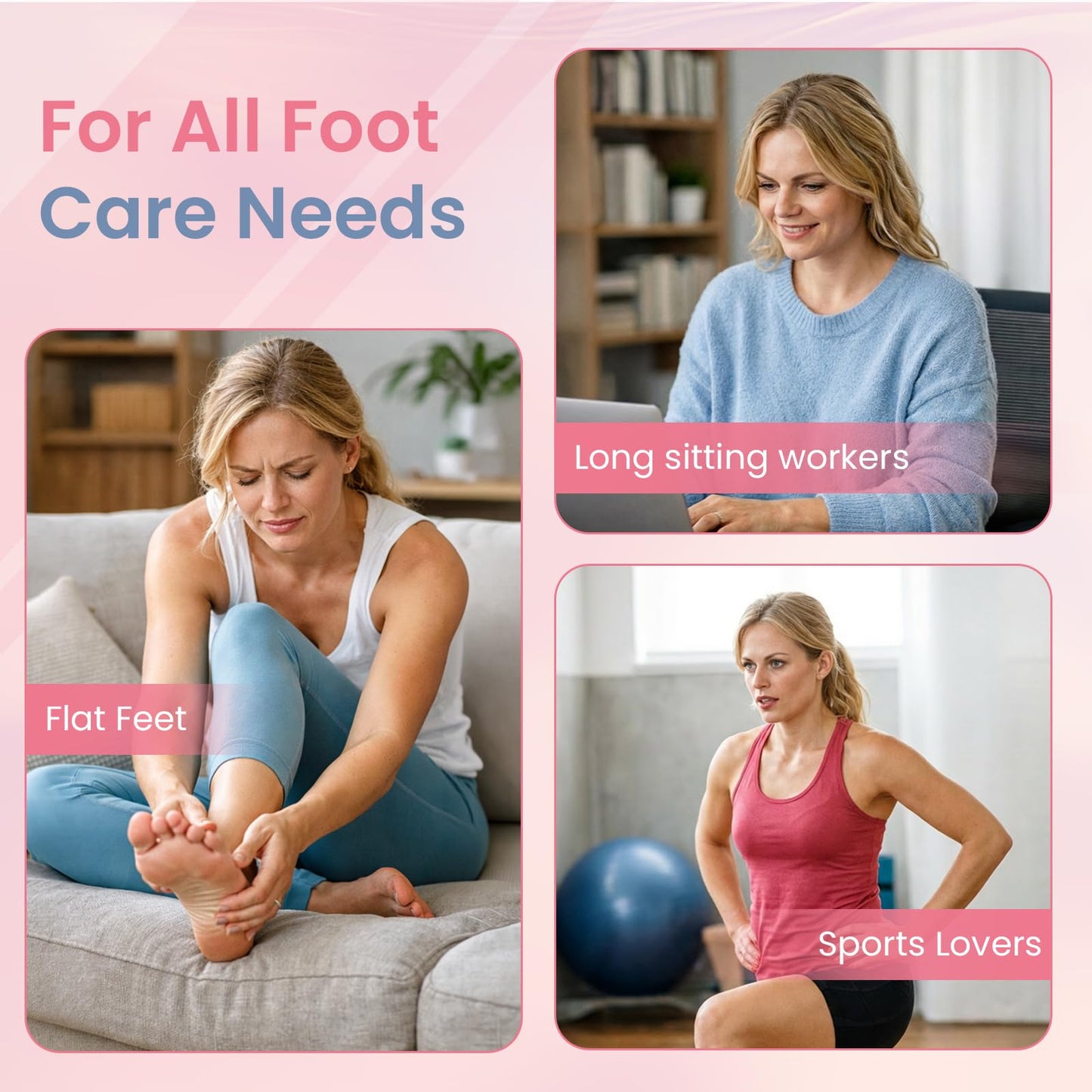 kisnbld Foot Arch Trainer,Plantar Fasciitis and Flat Feet with Adjustable Magnetic- Arch Support Strengthener with Massage, Portable for Home and Gym