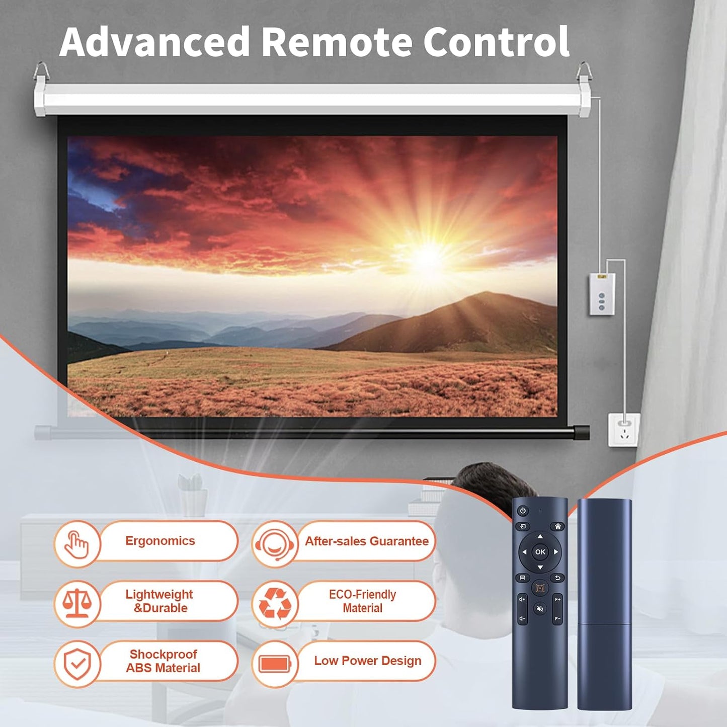 WDZP V9, P62 New Projector Remote Control fit for YABER Pro WiMiUS Projector