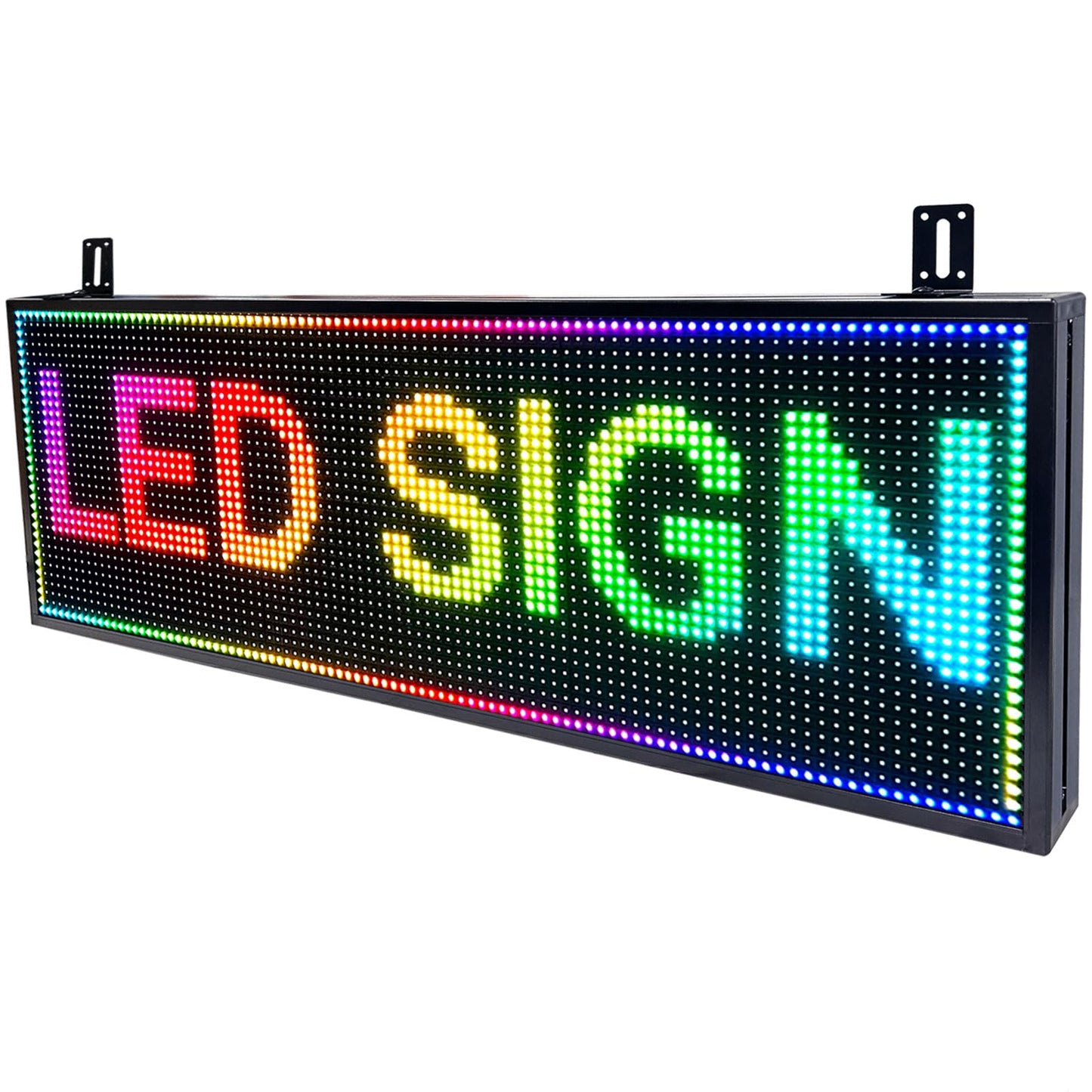 P10 Scrolling Led Sign Programmable Display Digital Sign Outdoor Message Board Led Open Signs For Business Custom Banner Word Light Advertising Wifi Control High Brightness Neon 39"X14"