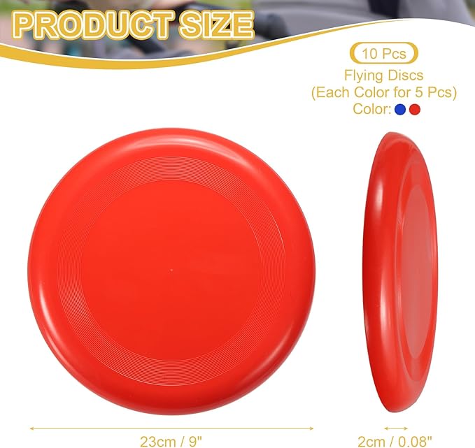 PATIKIL Flying Disc Colorful Plastic Flying Disk Flyer for Outdoor Sports Training Playing Lawn Game