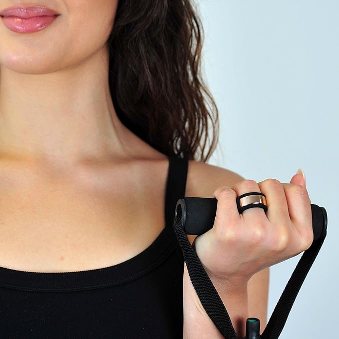 Rinfit Smart Ring Protector - Silicone Ring Enhancer for Active Lifestyle and Gym - StyleFit U.S. Design Patent - Black, Size 8