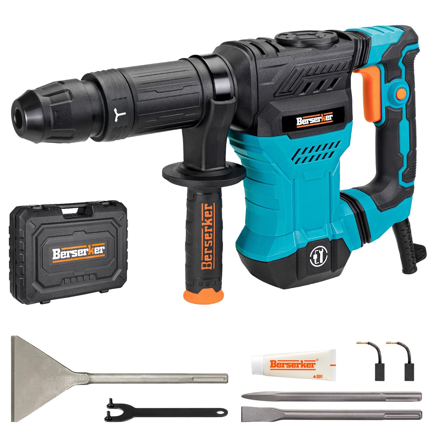 Berserker 12-Pound SDS-Max Demolition Jack Hammer with 6 x 15 In. SDS Max Wide Scaling Chisel