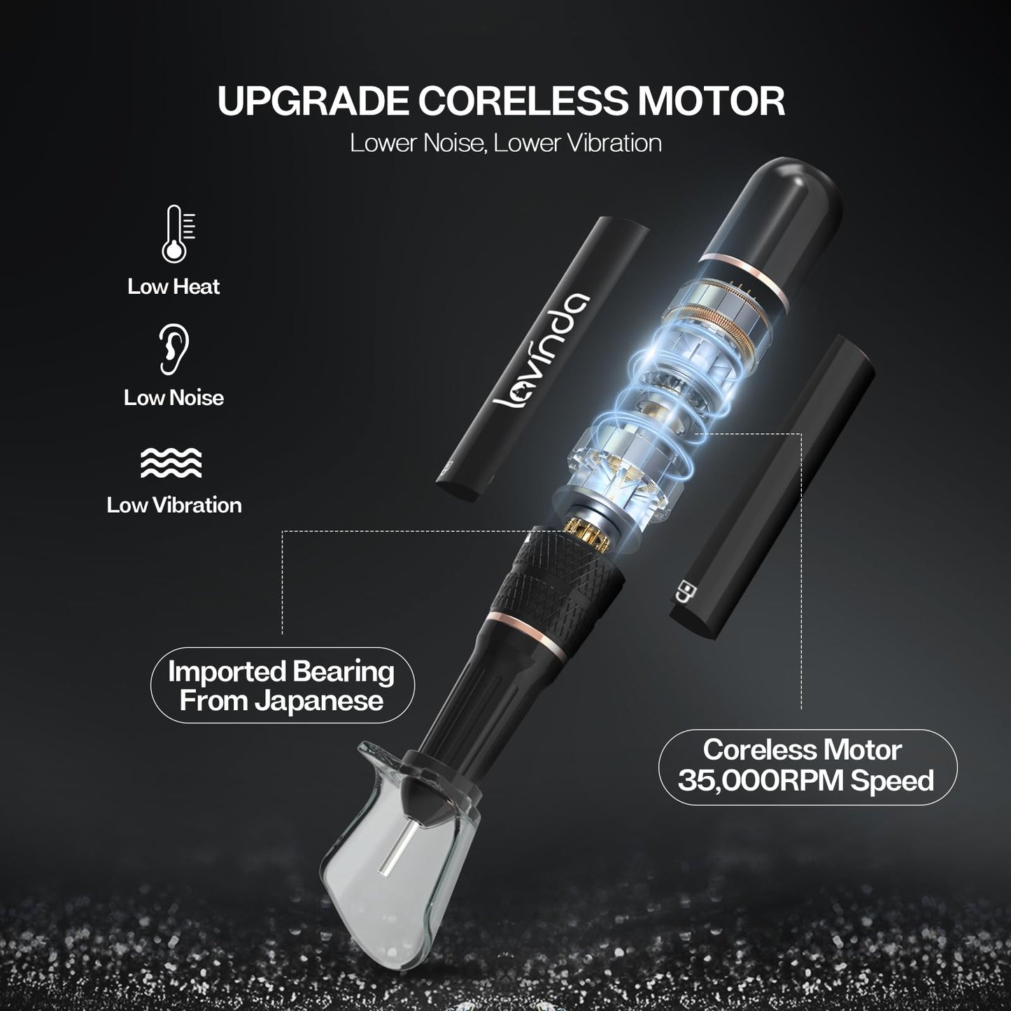 Black Rhinestone UV Nail Lamp, Cordless UV Light for Gel Nails & Electric Nail File Cordless Nail Drill Machine with 6PCS Nail Drill Bits for Polishing Shape Manicure Tools
