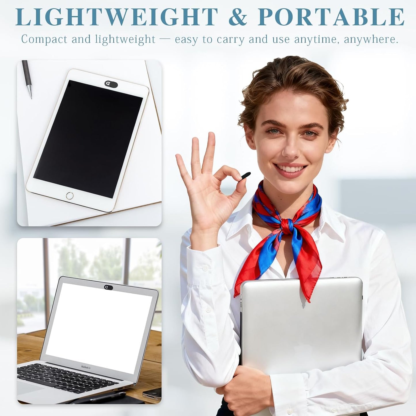 Brvlsoc (12-Pack) Laptop & Phone Camera Cover Slide Ultra-Thin Privacy Webcam Cover for Laptop, PC, Tablet, Smartphone